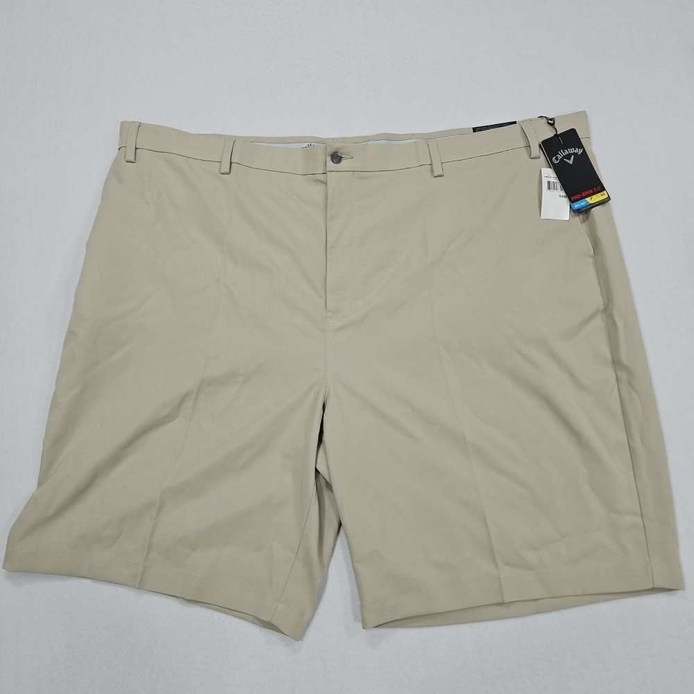 Callaway Pro Spin 3.0 Golf Shorts Active Waistband Comfort Stretch 54B Tan Beige